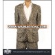 two button notch lapel men's cheetah print suit